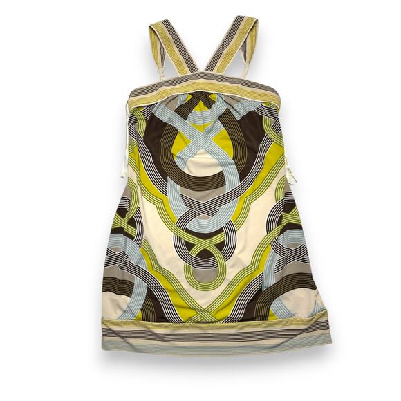 Y2K BCBGMAXAZRIA Multicolor Geometric Mini Dress Size Small - Picture 1 of 8